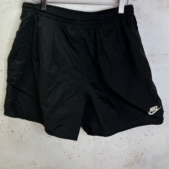 Vintage Nike 90s Spell Out Men’s Shorts Swim Trunks Black and White Size Medium - Picture 2 of 10